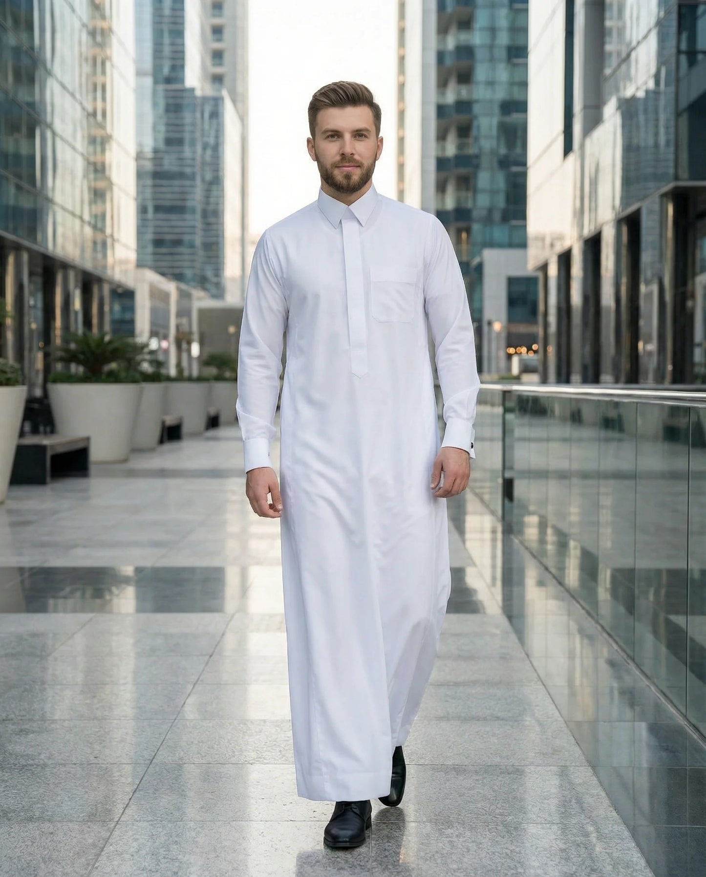 ثوب برستيج أبيض نقي - مجموعة جلف إكزكيوتيف
