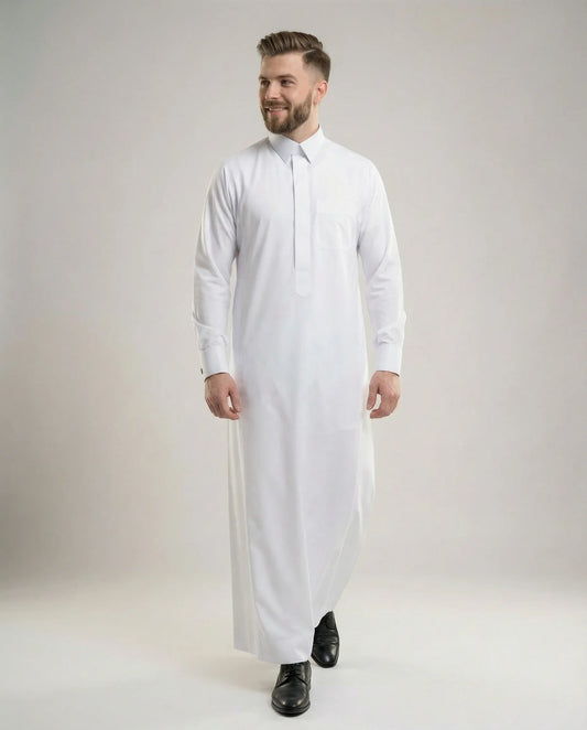 ثوب برستيج أبيض نقي - مجموعة جلف إكزكيوتيف